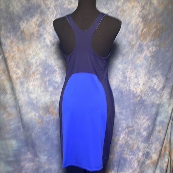 Athleta Caspian Blue Colorblock Two Tone Dress Sz S EUC - Picture 5 of 9